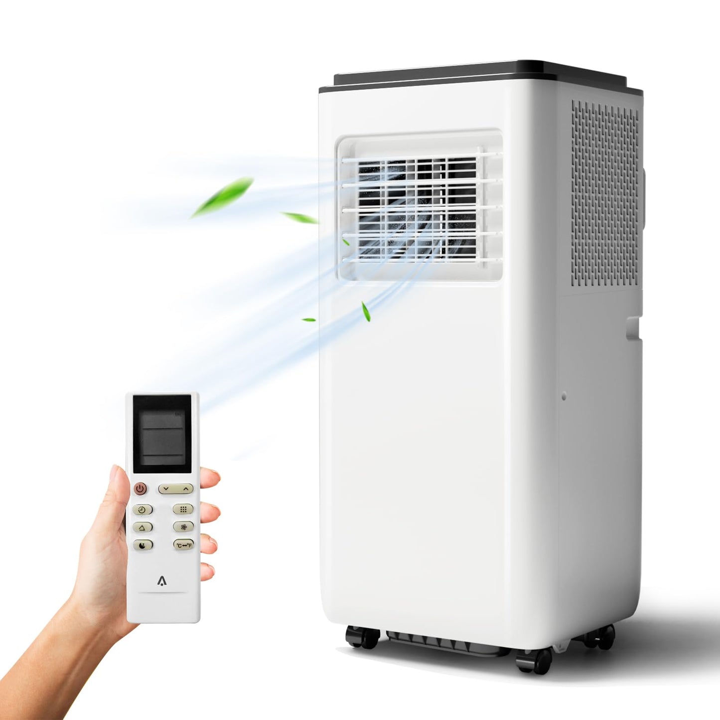 8,000 Btu Portable Air Conditioner Cools Up To 350 Sq.Ft, 3-In-1 Quiet Portable Ac Unit With Remote Control, Smart/Sleep Mode, A