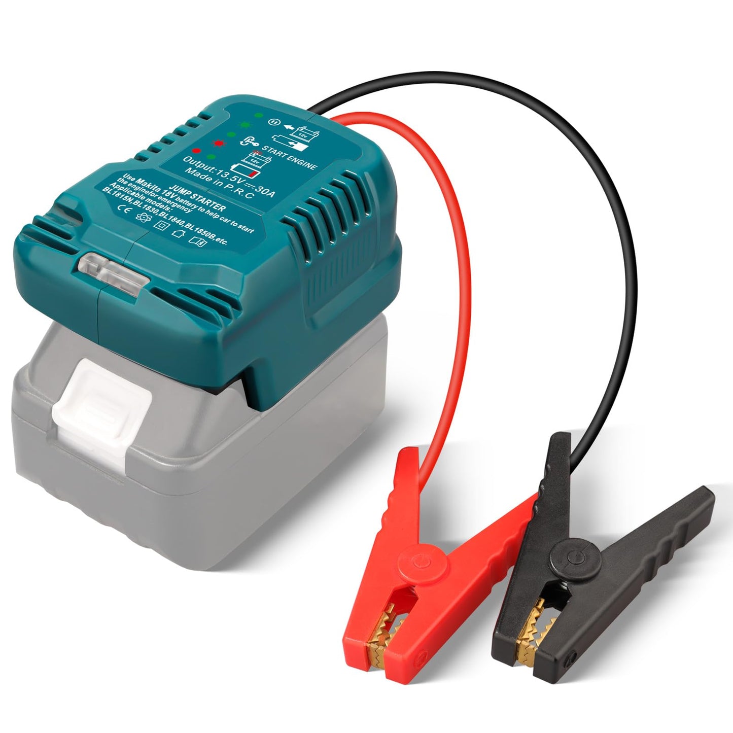 Jump Starter Adapter For Makita 18V Battery, 12V Portable Car Jump Cables, Automotive Booster Cable Adapter, Jump Starting Dead