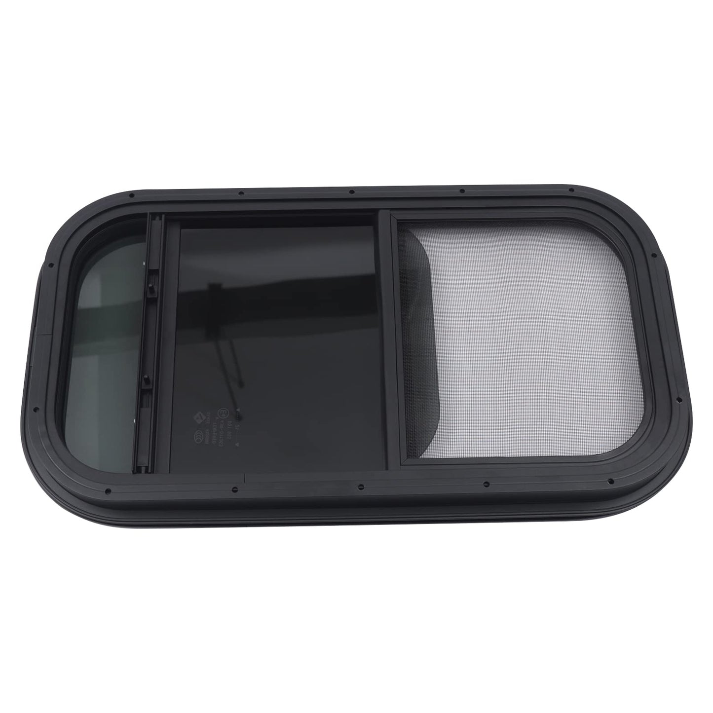 Eapmic RV Window - Vertical Sliding, 12inx22in, Black, Replacement for Teardrop, Cargo, Horse Trailer, Marine Camper