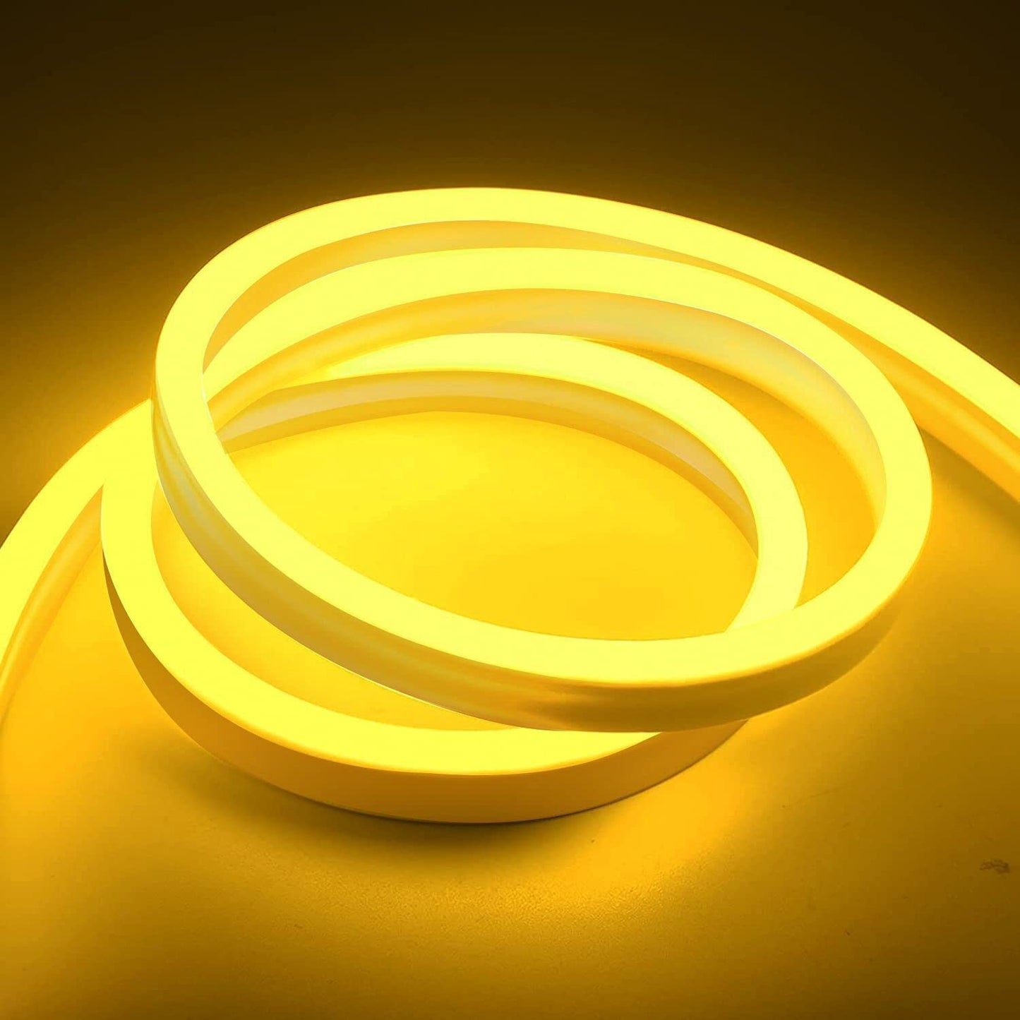 Gupup Neon Light Strip, 16.4Ft Flexible Waterproof Silicone Rope Lights, Gold, Model Wfds202213, Indoor & Outdoor Use