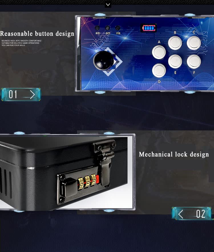 WYGaming Pandora Arcade Portable Retro Video Game Player Built-in 20000+ Classic Games 10 inch LED Integrated Recreation Arcade Emulator Console Compatible with FBA/N64/Arcade/MAME