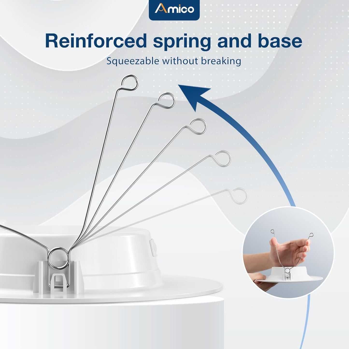 Amico 5/6 Inch 5Cct Led Recessed Lighting 36 Pack  Dimmable  Ic Rated  12.5W=100W  950Lm Can Lights With Baffle Trim  2700K/3000K/4000K/5000K/6000K Selectable  Retrofit Installation  Etl & Fcc