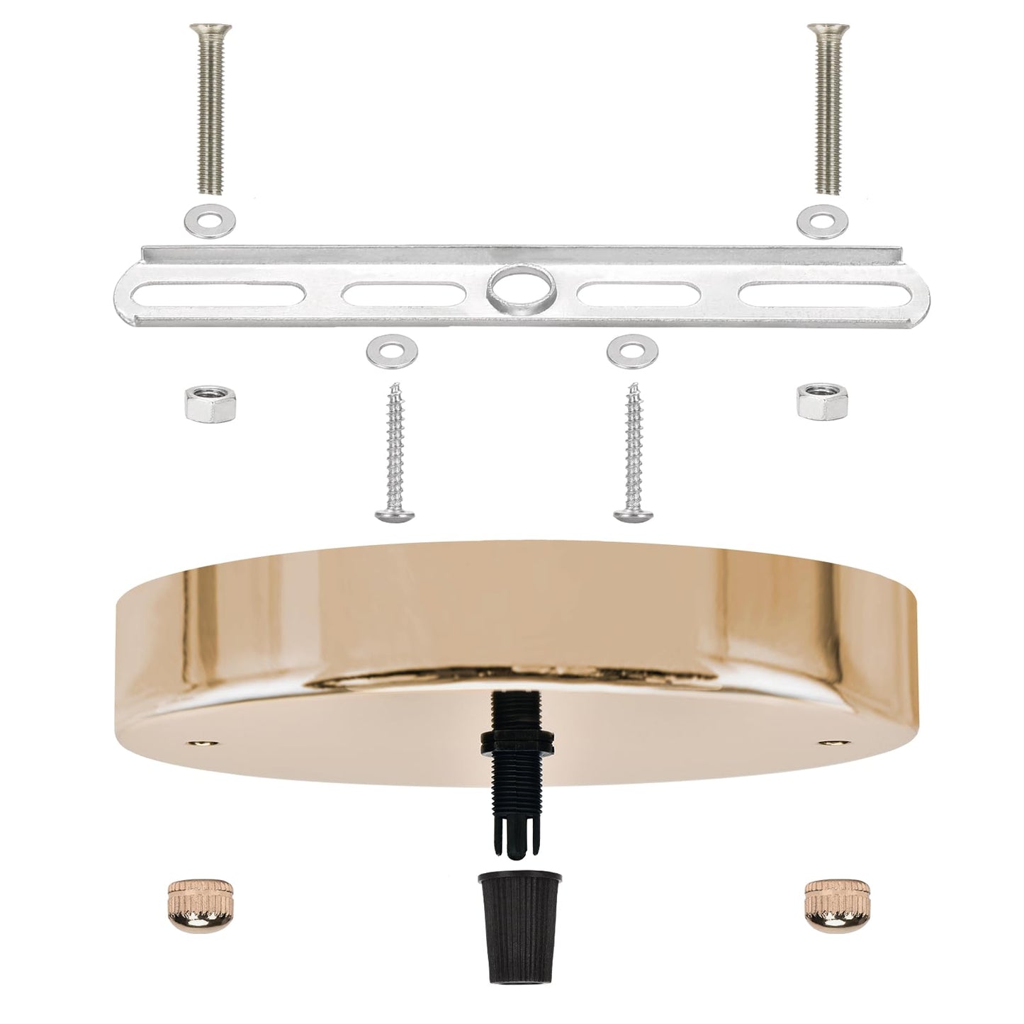 Sangle Sopffy Pendant Light Canopy Kit  5.8 Inches Ceiling Lighting Canopy Kit With All Mounting Hardware Modern Chandelier Ceiling Plate Cover For Pendant Lighting Fixtures (French Gold  5.8 Inch)