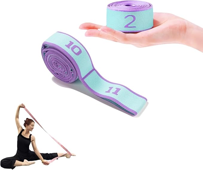 Multi-Loop Stretch Band - Yoga, Pilates, Ballet, and Physical Therapy Stretching Strap for Flexibility, Leg Stretching, an...