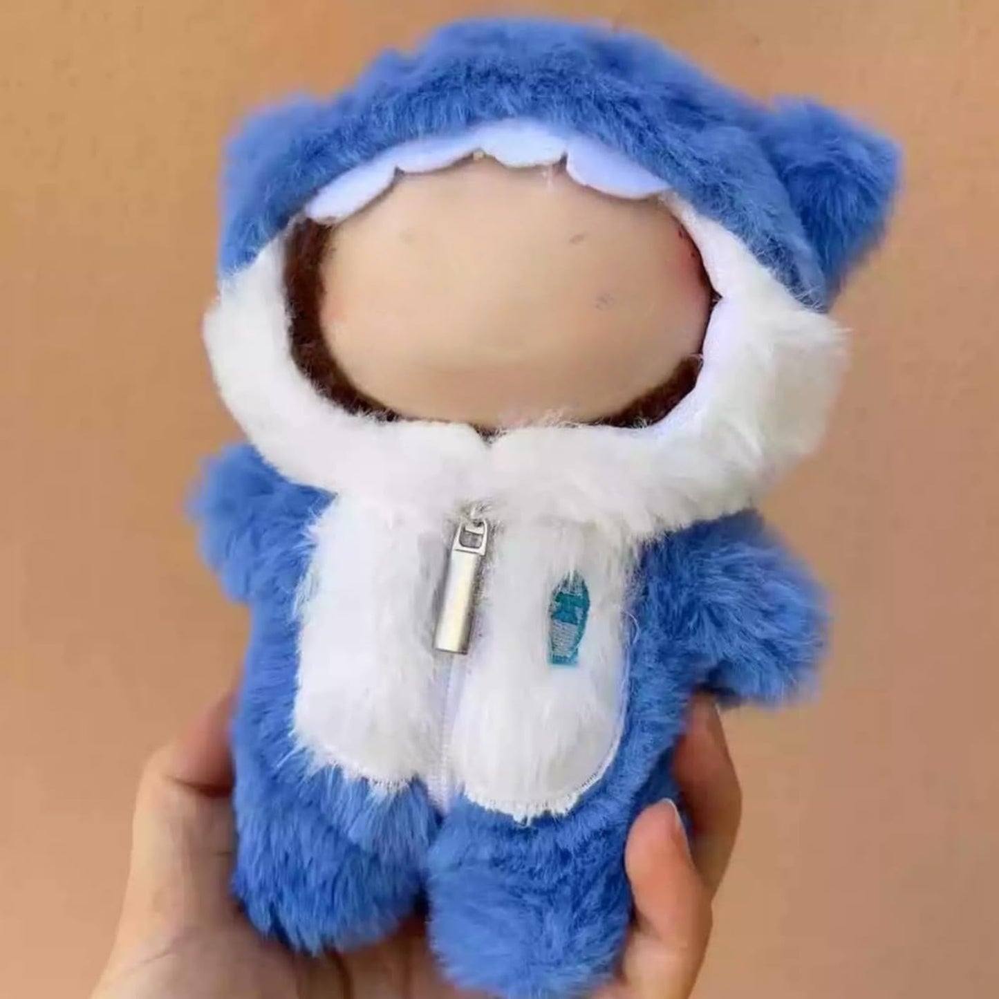 Zimomo Clothes for labubu Dolls - Cute Shark Outfit for 6.7 Inch (17cm) 1-Piece Marine-Themed Costume Accessory, Friends (Doll Not Included) - Perfect for Collectors and Dress-Up (No Doll) (Blue)