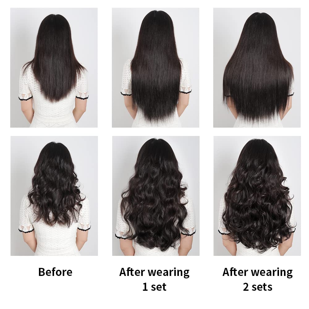 HSPJHTM Blonde Hair Extensions Clip in Hair Extension for Women Halloween 5 Pieces 22 Synthetic Long Straight Natural Thick Blon
