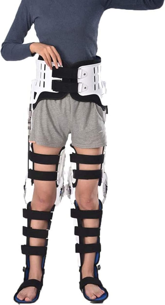 DJVHSRI Adjustable Knee Brace Support Orthopedic Hinged Knee Waist Support Brace,Hinged Knee Brace Adjustable Post Op Knee...