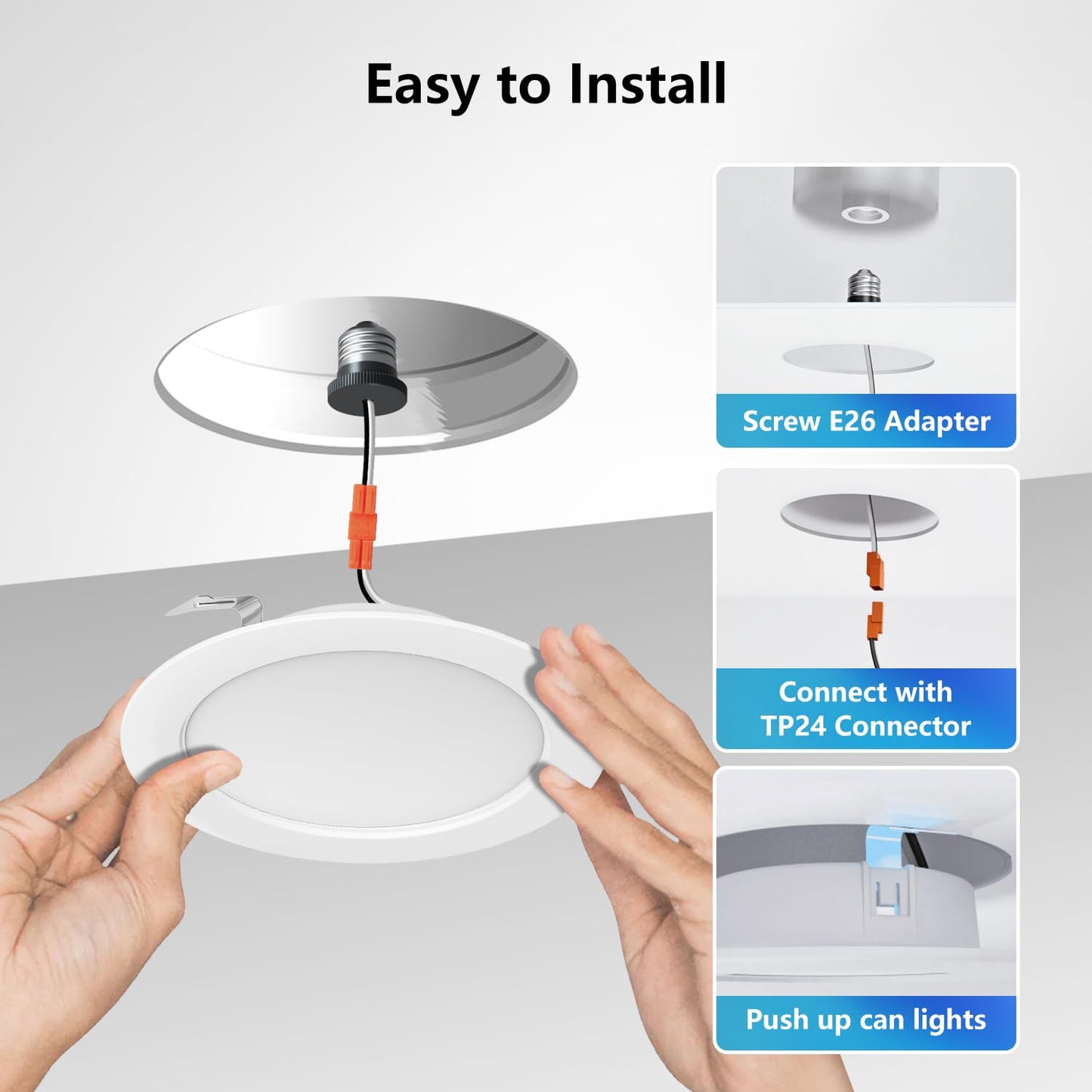 Lvwit 24 Pack 4 Inch Led Recessed Lighting  5Cct Dimmable 4 Inch Retrofit Led Recessed Lights  2700K/3000K/4000K/5000K/6000K Selectable  7W=85W  700Lm  Ic Rated Can Lights For Ceiling Fixtures