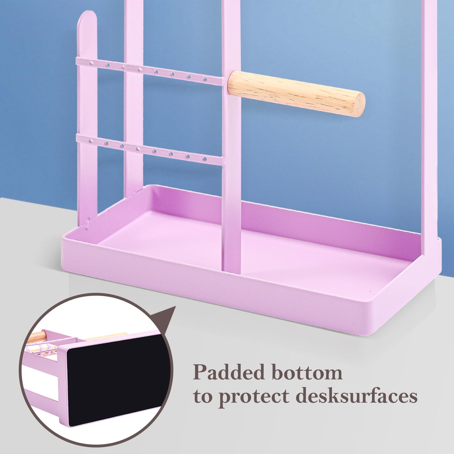 ProCase Jewelry Organizer Jewelry Stand Jewelry Holder Organizer, 4-Tier Necklace Organizer with Ring Tray, Small Cute Aesthetic