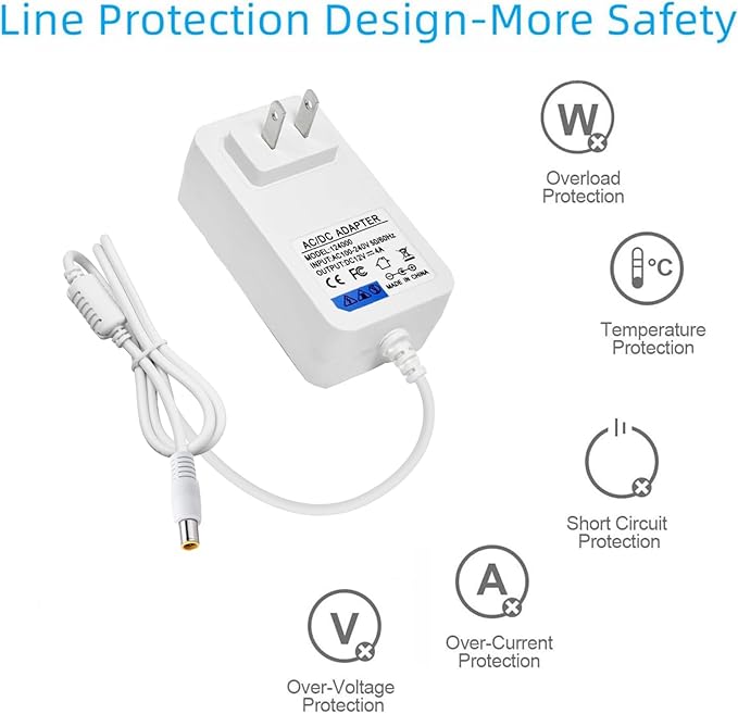 for Snoo Replacement Cord,12V 4A Snoo Power Cable S1000 Compatible with Snoo Model S1000 Happiest Baby Snoo Smart Sleeper Bassinet YLS06511F-120400 YLS06511F120400 83368703 4767SNXX100 Charger