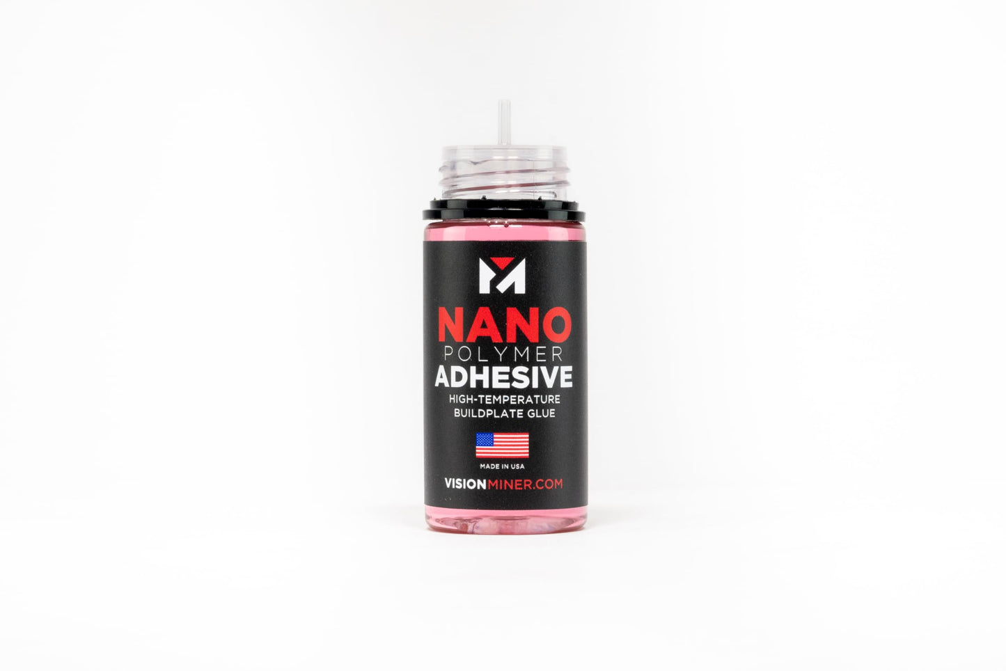 Vision Miner Nano Polymer Adhesive (50ml) - Ultimate 3D Printing Bed & Build Plate Adhesion - No Mess, Non-Toxic, Works for PLA, ABS, PEI, PEEK, Nylon, PC and More. Easy Application, Easy to Clean!