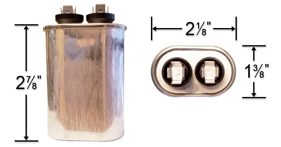 Genteq Capacitor 10 UF MFD 370V 97F9002, 97F9002s (Replaces Old GE# 97F9002BZ3, Z97F9002, 27L669), 10 MFD at 370V, Oval