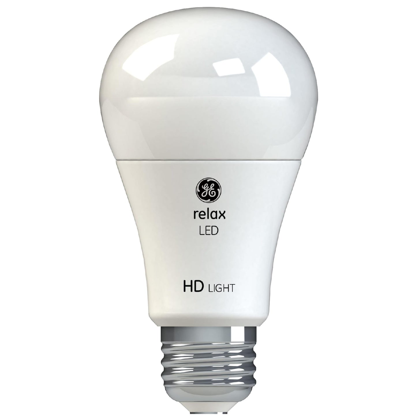 GE Relax LED Light Bulbs, 60W Equivalent, Soft White, A19, Glass, 4 Count, Medium Base