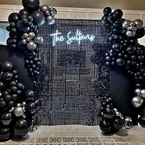 PartyWoo Black Balloons 140 pcs Different Sizes of 18 12 10 5 Inch Black Balloons Arch Kit Garland for Baby Shower Birthda...