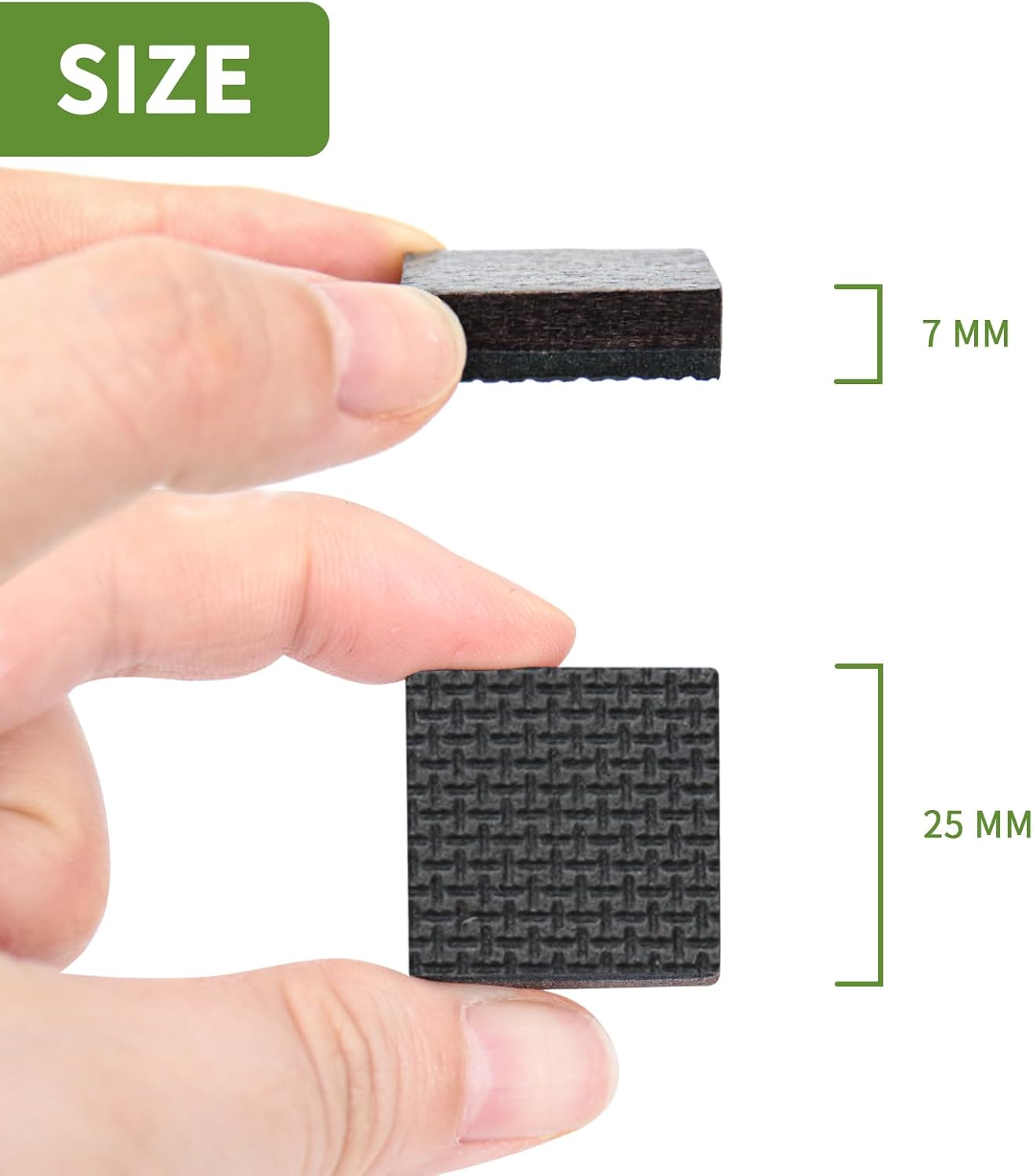 Non Slip Furniture Pads 36 PCS 1'' Square - Anti Slip Furniture Pads - Self Adhesive Rubber Feet Furniture Feet - Chair Leg Floor Protectors - Keep Furniture in Place