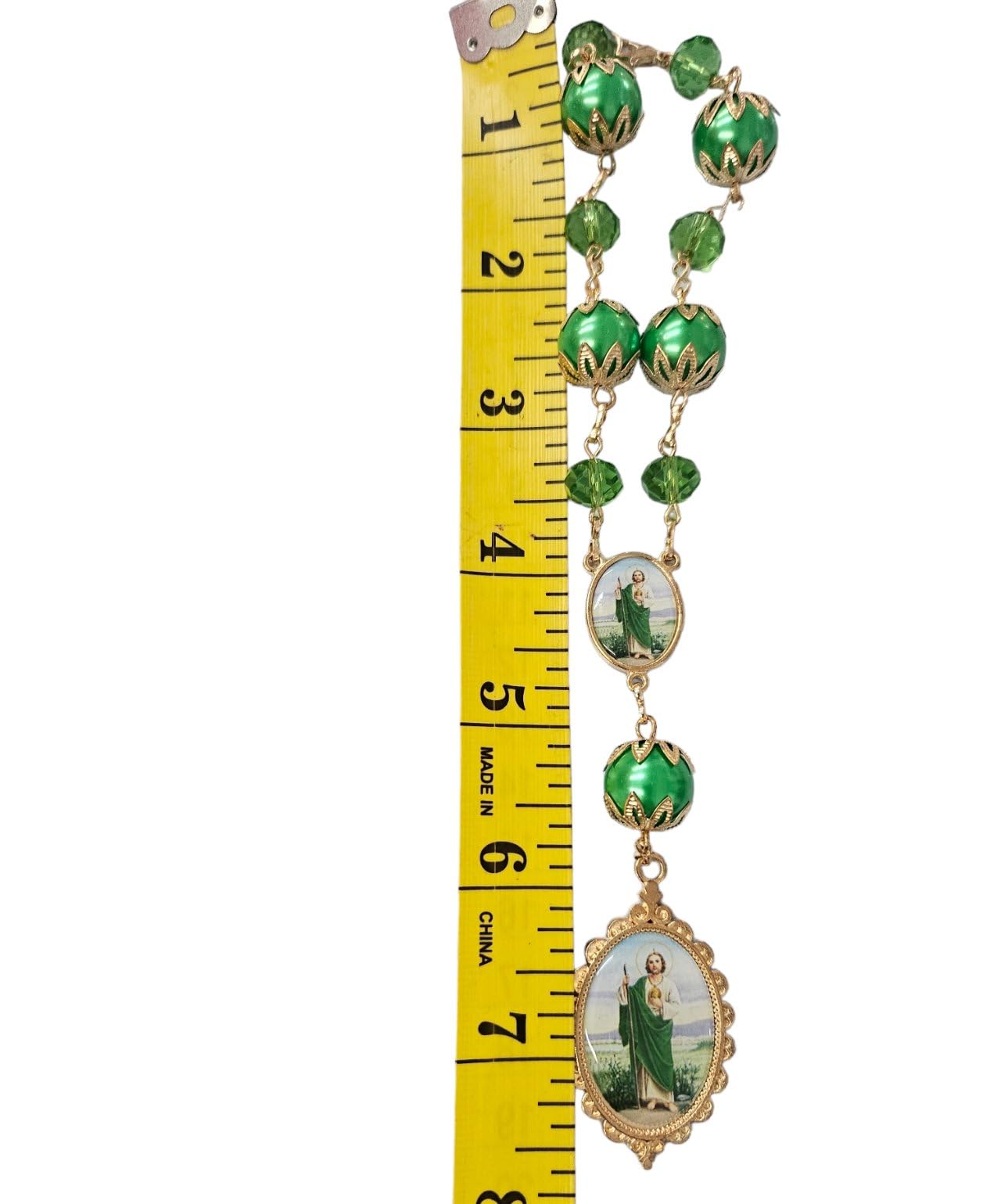 CLGIFT 12 Pcs Saint St. Jude Baptism Party Favors Green Gifts Recuerdos Bautizo San Judas Tadeo Baptism Memorial Favors (17)