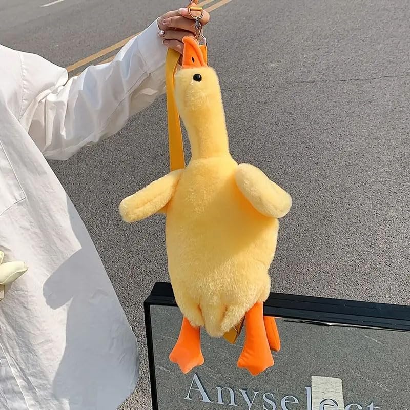 Opexicos 1Pcs Cute Crossbody Duck Bag Cartoon Animal Shoulder Bag Fluffy Bag For Gift