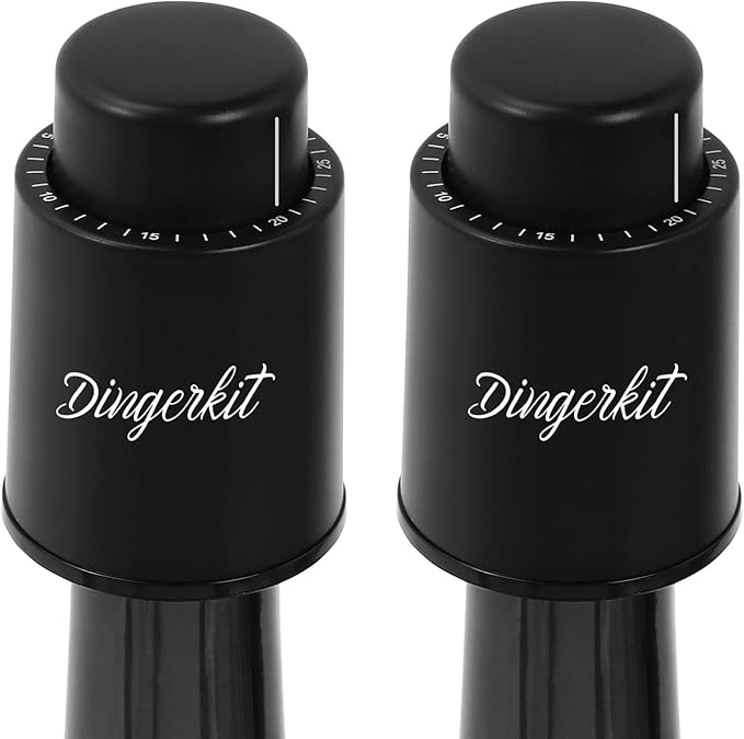 Wine Stopper, Vacuum Wine Bottle Stoppers for Wine Preservation System, Reusable hampagne Corks Stoppers with Time Scale Record for Wine Lovers.