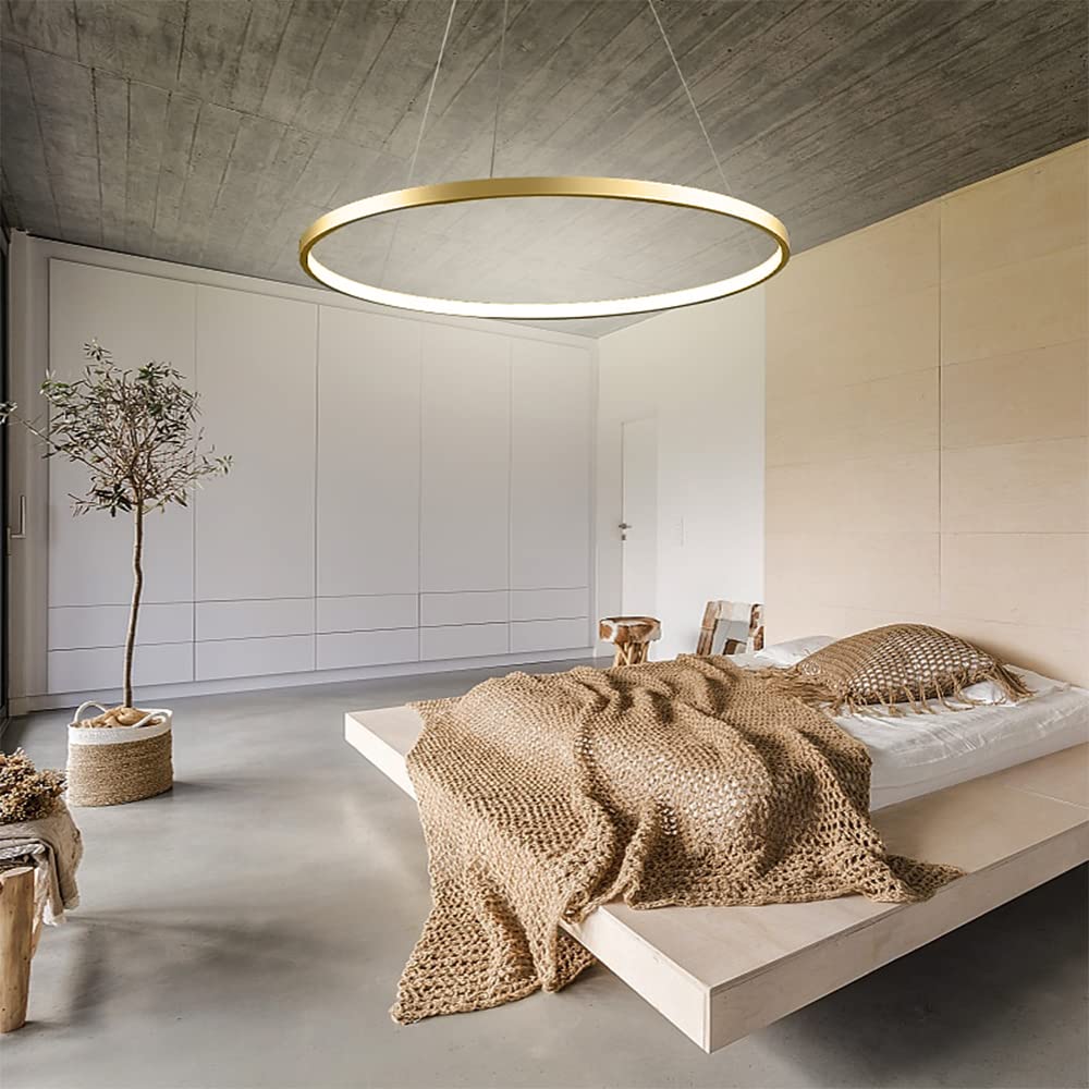 LightInTheBox Modern LED Chandelier Pendant Light Fixture, Dimmable, 23.6in, Gold, Metal, Model 5e9878be-a45f-4f52-9