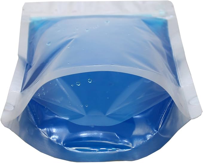 AwePackage 100 Pack of 7"x10" Airtight Zipper Stand Up Pouch Bag - Clear Front Aluminum Foil Back Heat Sealable Zip Lock