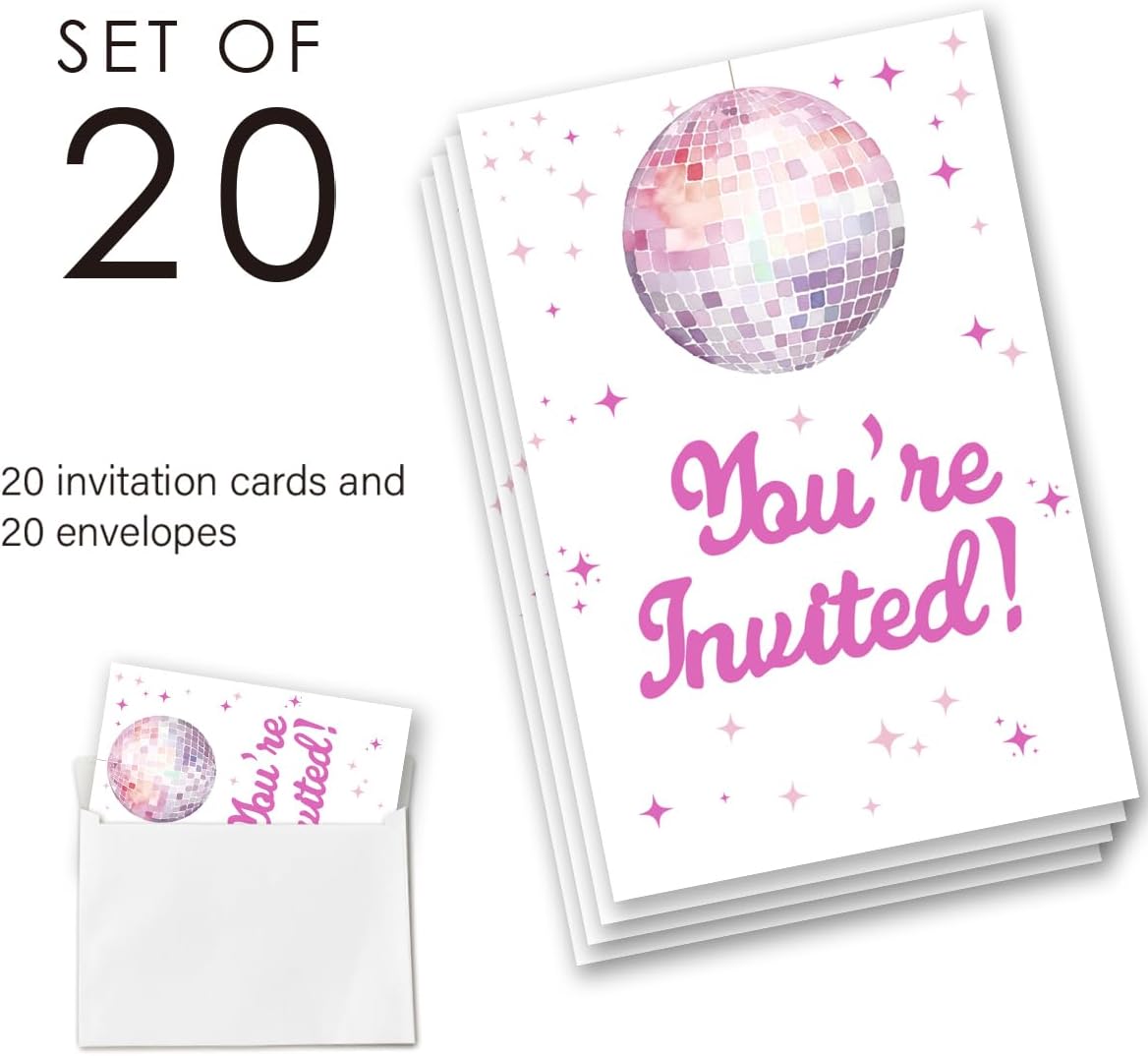 Girl Birthday Party Invitations Supplies with Envelopes Set of 20 In My Birthday Era Party Invites Fill in Blank, Double Sided