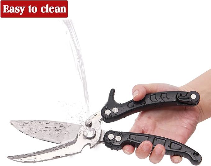 Poultry Shears Scissors Heavy Duty,Kitchen Shears,Multi-purpose Stainless Steel Kitchen Scissors for Christmas Turkey Food, Chicken,Fish,Meat,Separable easy to clean thoroughly,Dishwasher Safe.