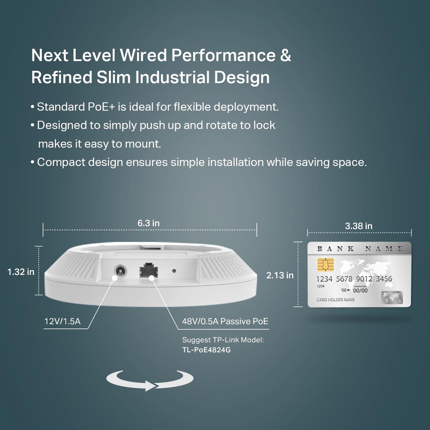 TP-Link EAP610, Omada Business WiFi 6 AX1800 Wireless Gigabit Access Point, Support Mesh, OFDMA, Seamless Roaming & MU-MIMO, SDN Integrated, Cloud Access & Omada App, PoE+ Powered, White