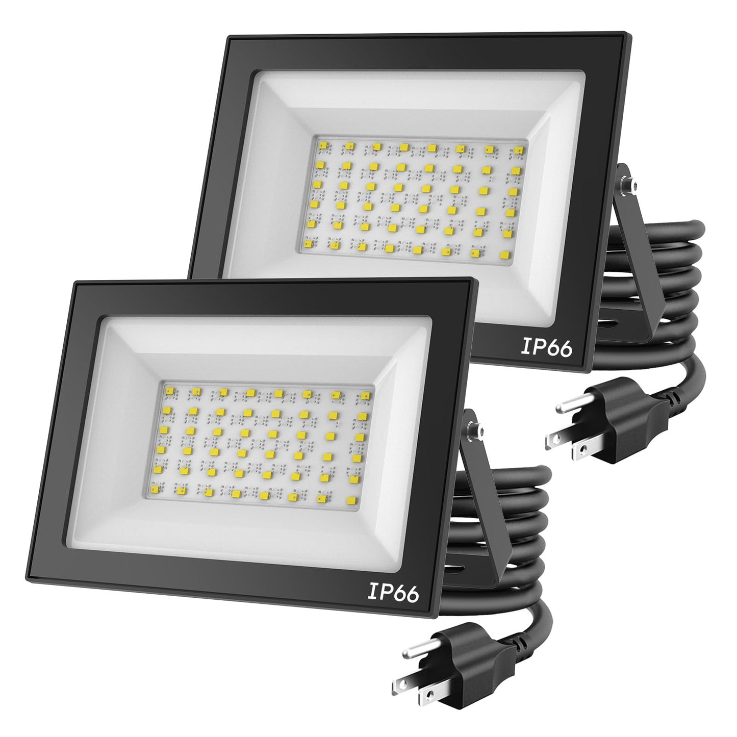 Madewell Living 2-Pack 50W Led Flood Lights Outdoor - 9000 Lumens Super Bright Security Lighting  Ip66 Waterproof  5000K Daylight - Energy-Efficient Outdoor Lights For Garage  Garden  Lawn  Backyard