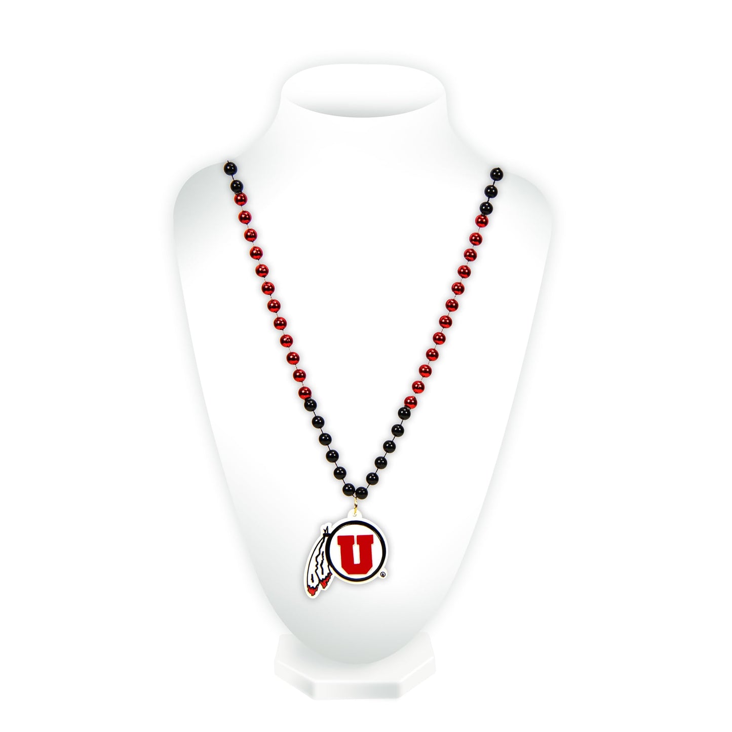 Rico Industries NCAA Utah Utes Team Logo Mardi Gras Style Beads