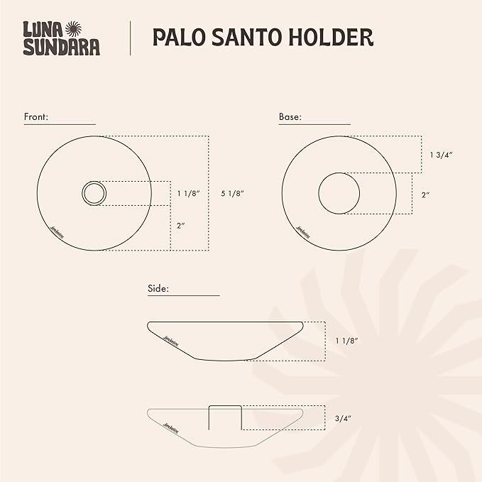 Luna Sundara Authentic Peru Pottery Palo Santo Stick Holder and Incense Holder Includes 5 Palo Santo Sticks Handmade Ceramic Smudge Bowl Sage Holder Palo Santo Holder (Green)