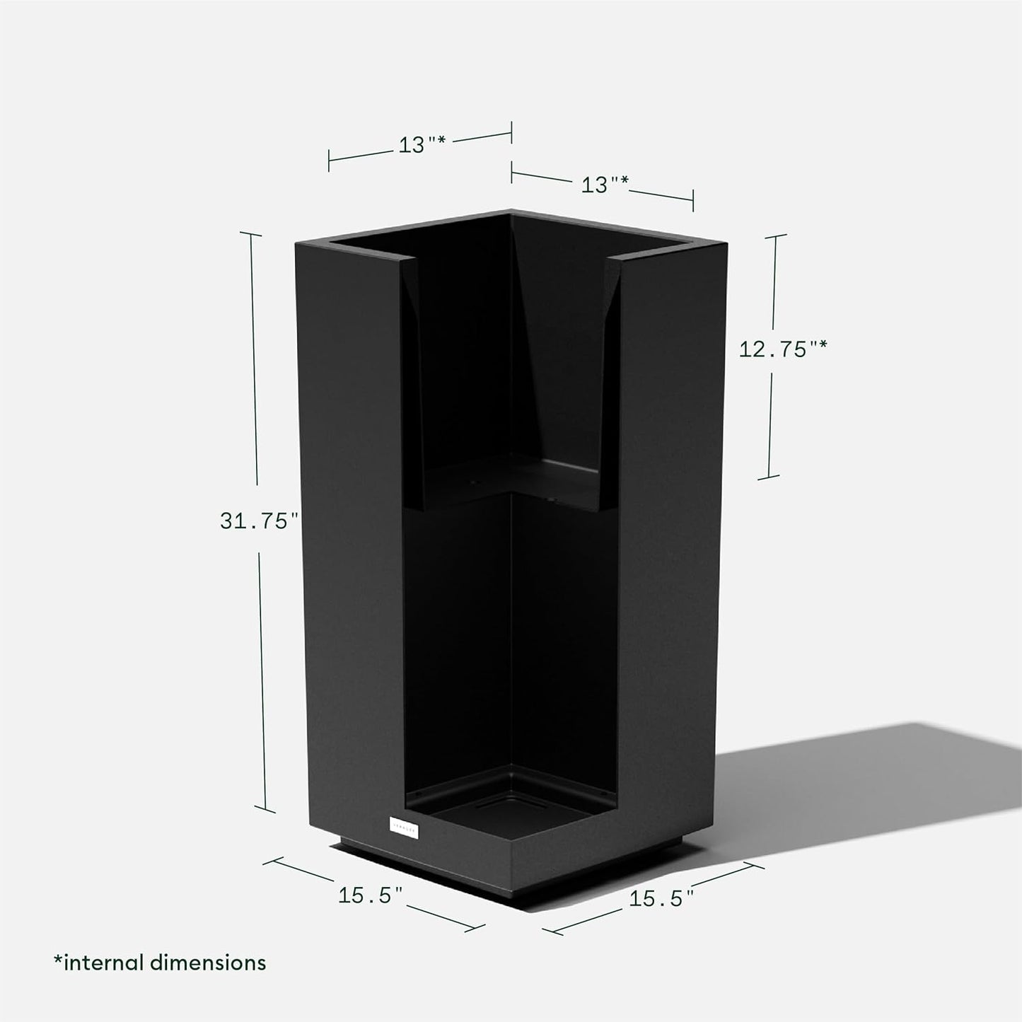 Veradek Block Series Pedestal Planter - Tall Planter for Indoor or Outdoor Front Porch | All-Weather Use with Removable Insert Bucket | Modern Décor for Flowers, Tall Trees, Faux Plants