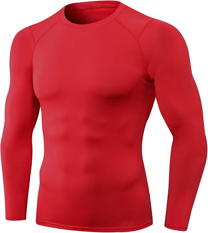 SPVISE Men's Compression Shirt Long Sleeve Athletic Workout T-Shirts Top Active Sport Baselayer Undershirt Gear Shirt Dry Fit