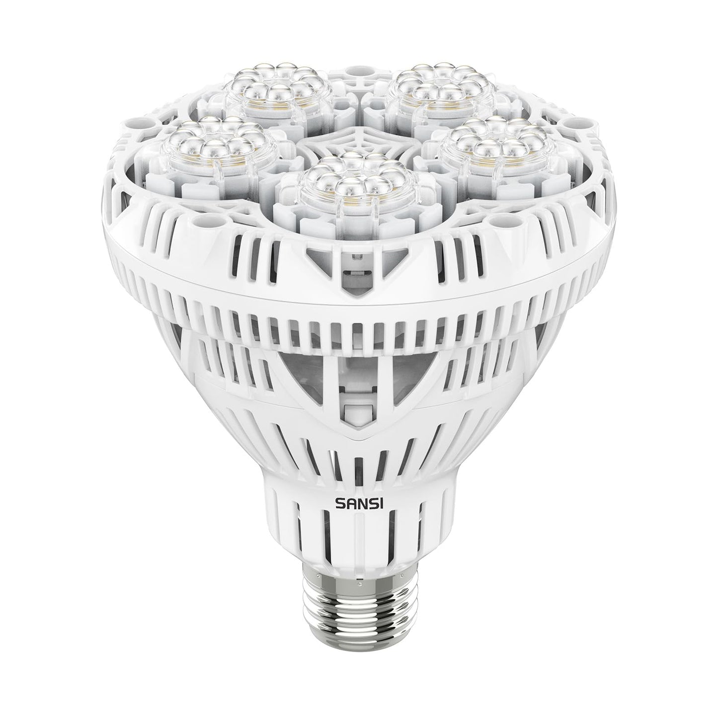 SANSI Grow Light Bulb, Full Spectrum 24W (300W Equivalent), Ceramic, White, Model C21GL-CE26-24W