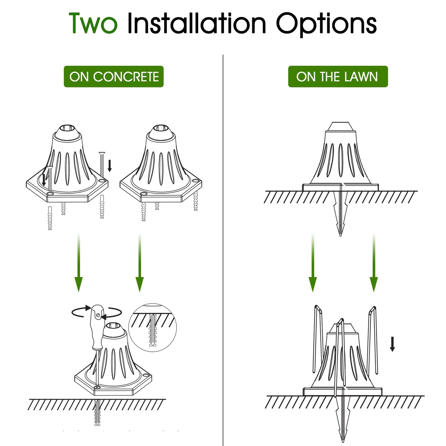 Eyrosa 66 Metal Solar Lamp Post Light 50 Lumens  2 Pack Solar Pole Light Outdoor Waterproof  Post Lighting Outside For Porch Yard Driveway Garden Patio Decor
