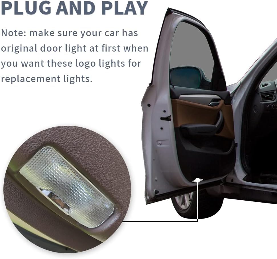 Led Car Door Logo Lights Courtesy Projector Laser Welcome Light Puddle Lamp 2 Pcs Compatible With Forester Outback Legacy Ascent Car Accessories (Wilderness-Yellow  Wilderness)