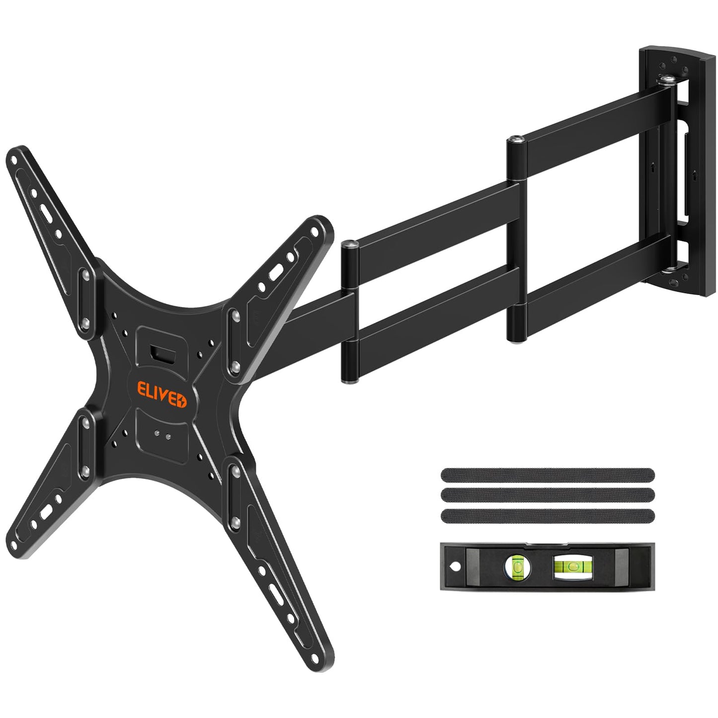 ELIVED Outdoor Long Arm TV Wall Mount for Most 26-65 Inch TVs, 37.4 Inch Long Extension TV Mount Swivel and Tilt, Max VESA 400x400mm, Full Motion Weatherproof Wall Mount tv Bracket Holds up to 77 lbs.