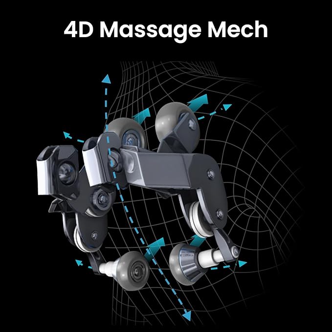 Osaki Vibe 4D l 4D Massage Mechanism l Automatic Body Scan l Deep Calf-Kneading l Space-Saving Technology l 3-Stage Zero Gravity l 32-Cell Full Body Air Massage (Black)