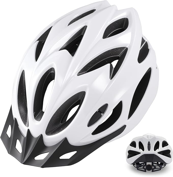 Zacro Lightweight Adult Bike Helmet - Comfortable with Pads & Visor, Certified for Men, Women, Youth - Ideal for Mountain...