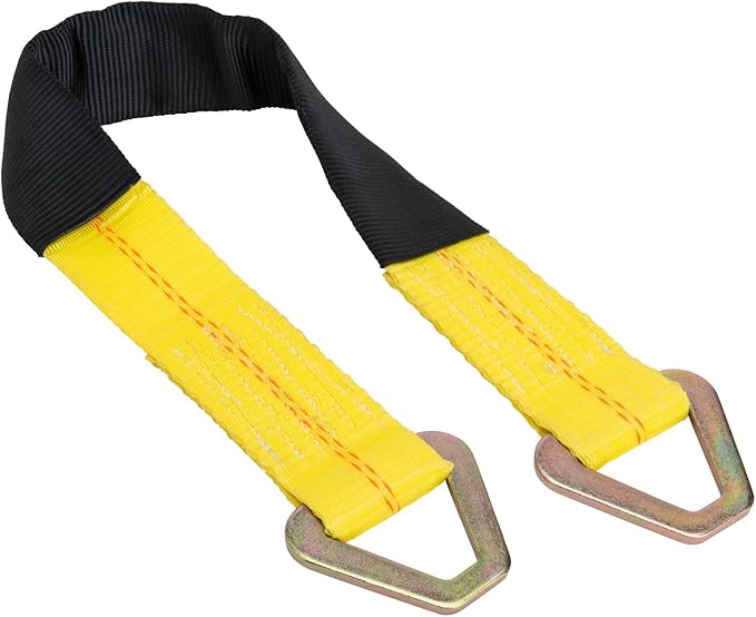 Keeper – 2” x 24” Premium Axle Tie Down Strap with D Rings - 3,333 lbs. Working Load Limit and 10,000 lbs. Break Strength,...