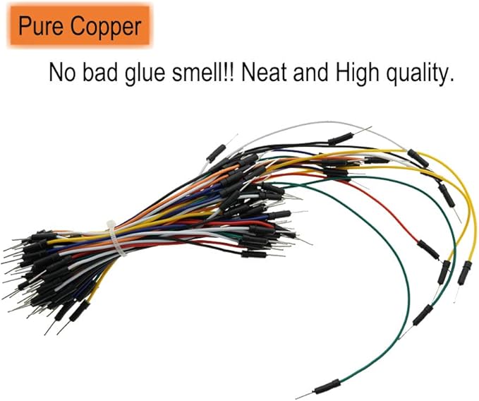 Makeronics Solderless 3220 Tie-Points Experiment Plug-in Breadboard Super Kit with Aluminum Back Plate and 140 U-Shape Jumper Wires + 65 Jumper Wires for Prototyping Circuit/Arduino