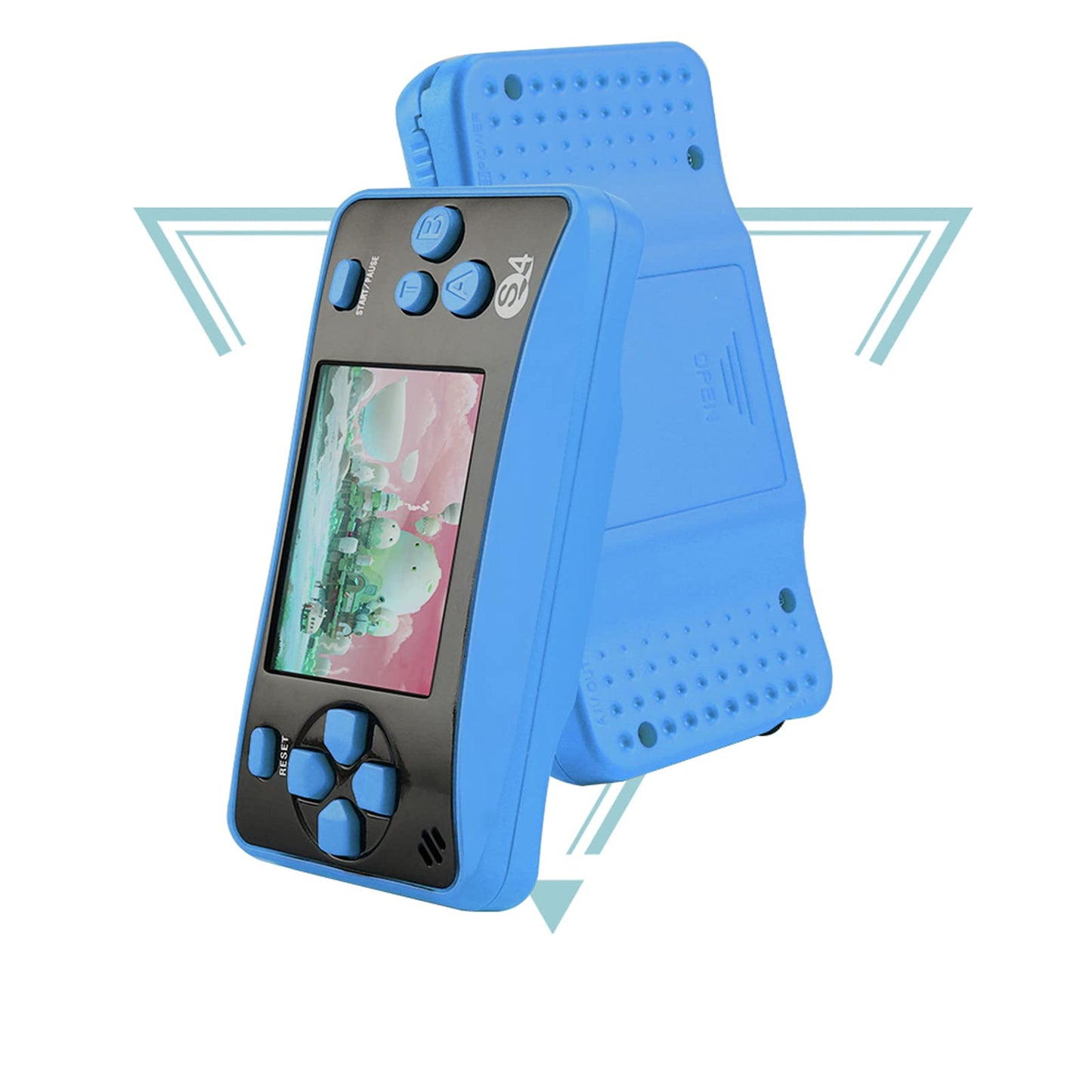 Handheld Game for Kids Ages 4-10, 2025 Upgraded, 142 Classic Mini Games, TV Output, 2.5" LCD Screen, Portable Arcade System, Birthday for Children-Blue