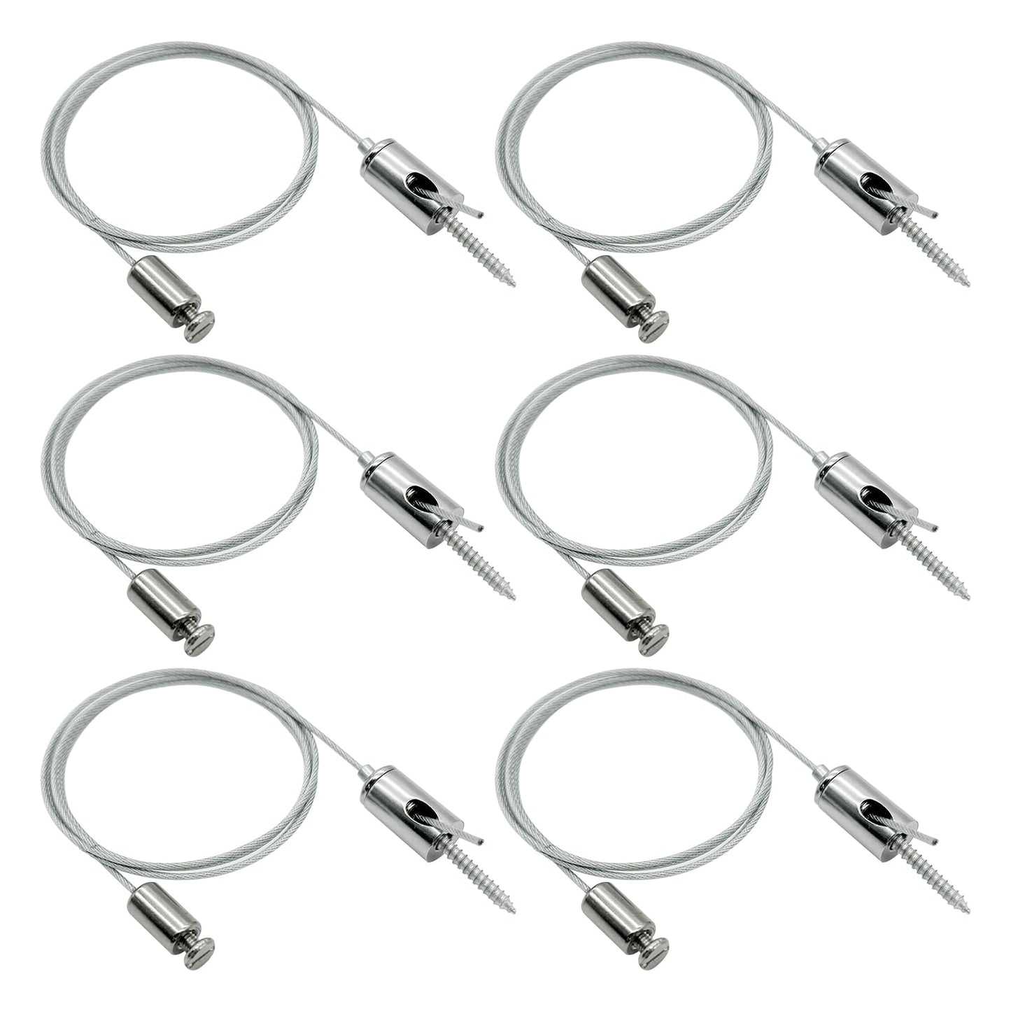 Hamrvl 6-Pack Hexagon Garage Lights Suspension Cables Kit - 3.28Ft/1M Hexagon Led Lights Adjustable Steel Hanging Chain  Light Suspension Kit For Led Hexagon Lights Aquarium Lights  Load 6.6 Lb