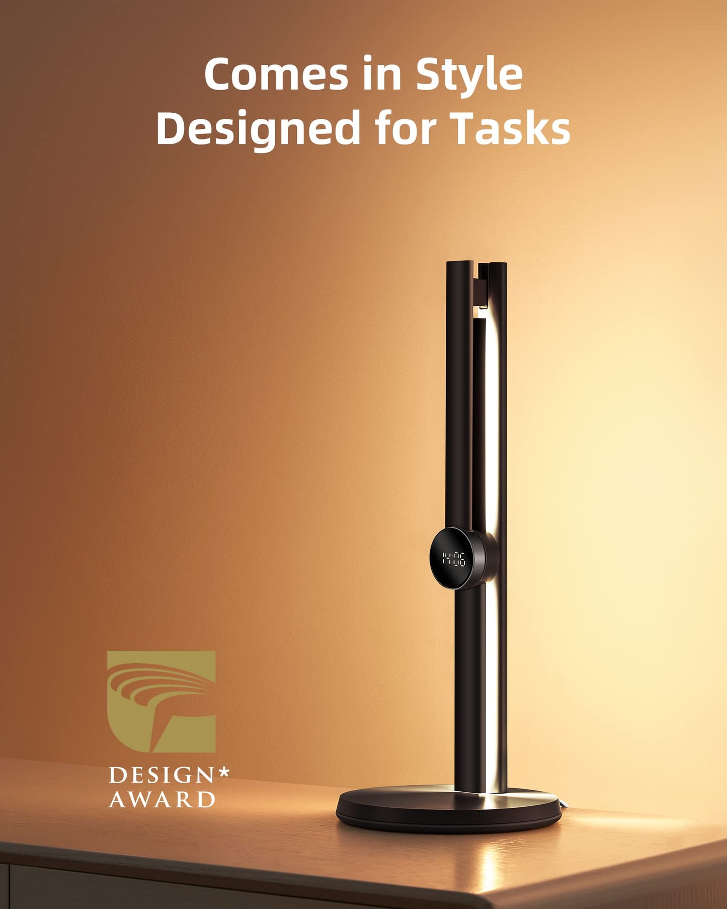 EZVALO Smart Desk Lamp with APP Control, Auto-Dimming, 3 Color Temperatures, LETD01 Model, Black, 2024 Newest Model