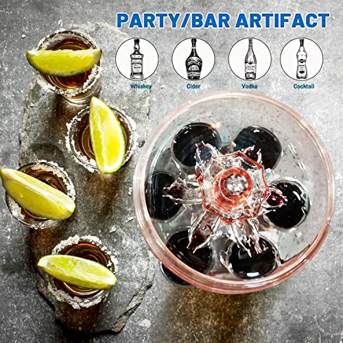 Zcvtbye Party Drink Shot Dispenser with 6 Shot Glasses Set - Acrylic Touchless Liquor Dispenser and Holder Shot Pourer for...