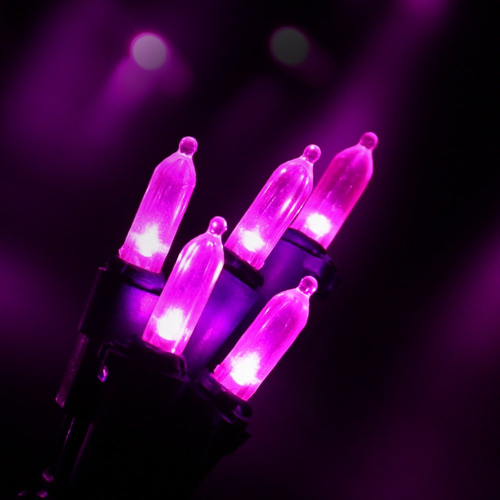 Brizled LED String Lights, 100 LED 33ft Fairy Lights, Pink, UL Certified for Indoor & Outdoor Use, Model HHGDHLLK001