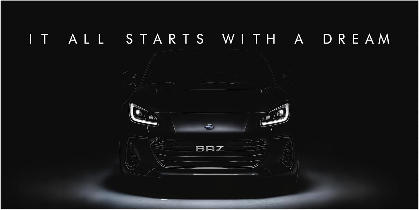 Motivational Wall Art for Office, Super Car Art Canvas, Inspirational Automotive Decor for Subaru BRZ Sportscar Lovers, Motivational Wall Decor for Home, Car Poster (15" x 30" in)