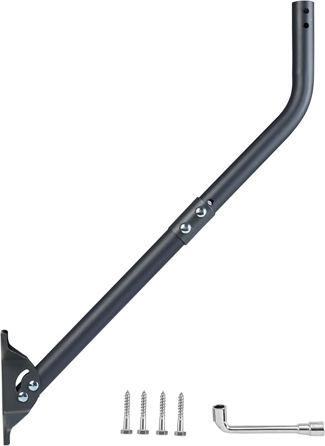 CEKAY Universal Antenna Mounting Pole 1.5" Dia x 35" L, Heavy Duty J Mount for Starlink, Weather Station & All Types of An...