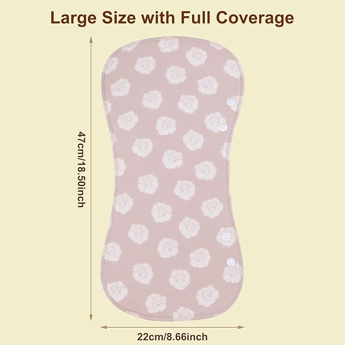 Baby Burp Cloths & Baby Bibs 2-in-1 Design Large Size 3 Layers Thicken Cotton Super Absorbent and Soft Baby Spit Up Burping Rags Baby Burp Cloth Set for Boys and Girls Solid 12 Pack