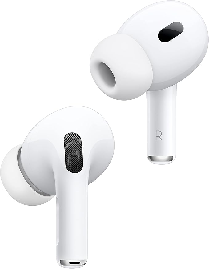 Apple AirPods Pro 2 Wireless Earbuds, Active Noise Cancellation, Hearing Aid Feature, Bluetooth Headphones, Transparency, ...