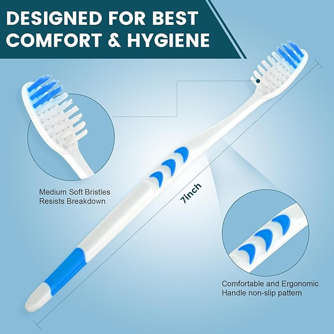 Navona 150 PCS Individually Wrapped Bulk Toothbrush Pack, Disposable Soft Bristle for Adult or Kid, Ergonomic Handle, Perfect for Travel, Hotel, Donation